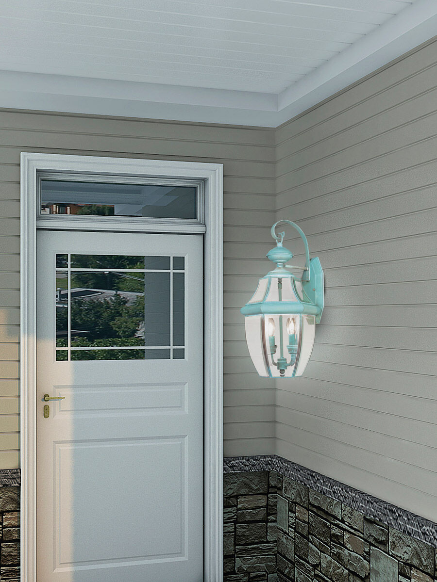 Monterey 2 Light 20 inch Verdigris Outdoor Wall Lantern
