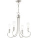 Bari 4 Light 20 inch Brushed Nickel Chandelier Ceiling Light
