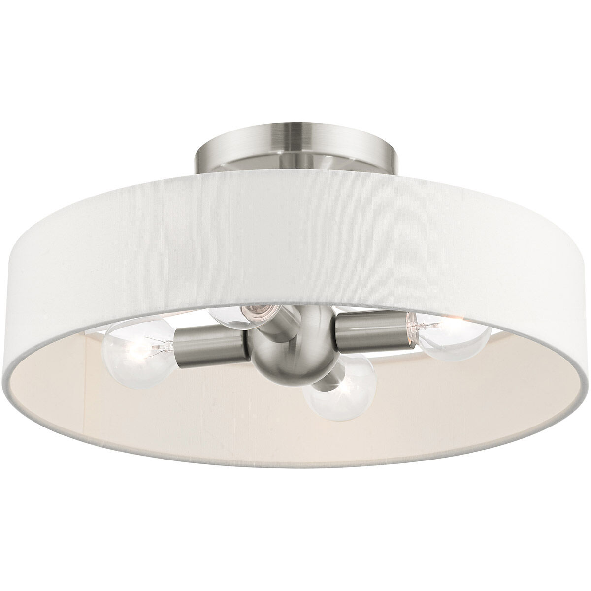 Venlo 4 Light 14 inch Brushed Nickel Semi Flush Ceiling Light