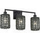 Twinewell 3 Light 23 inch Black Vanity Wall Sconce Wall Light