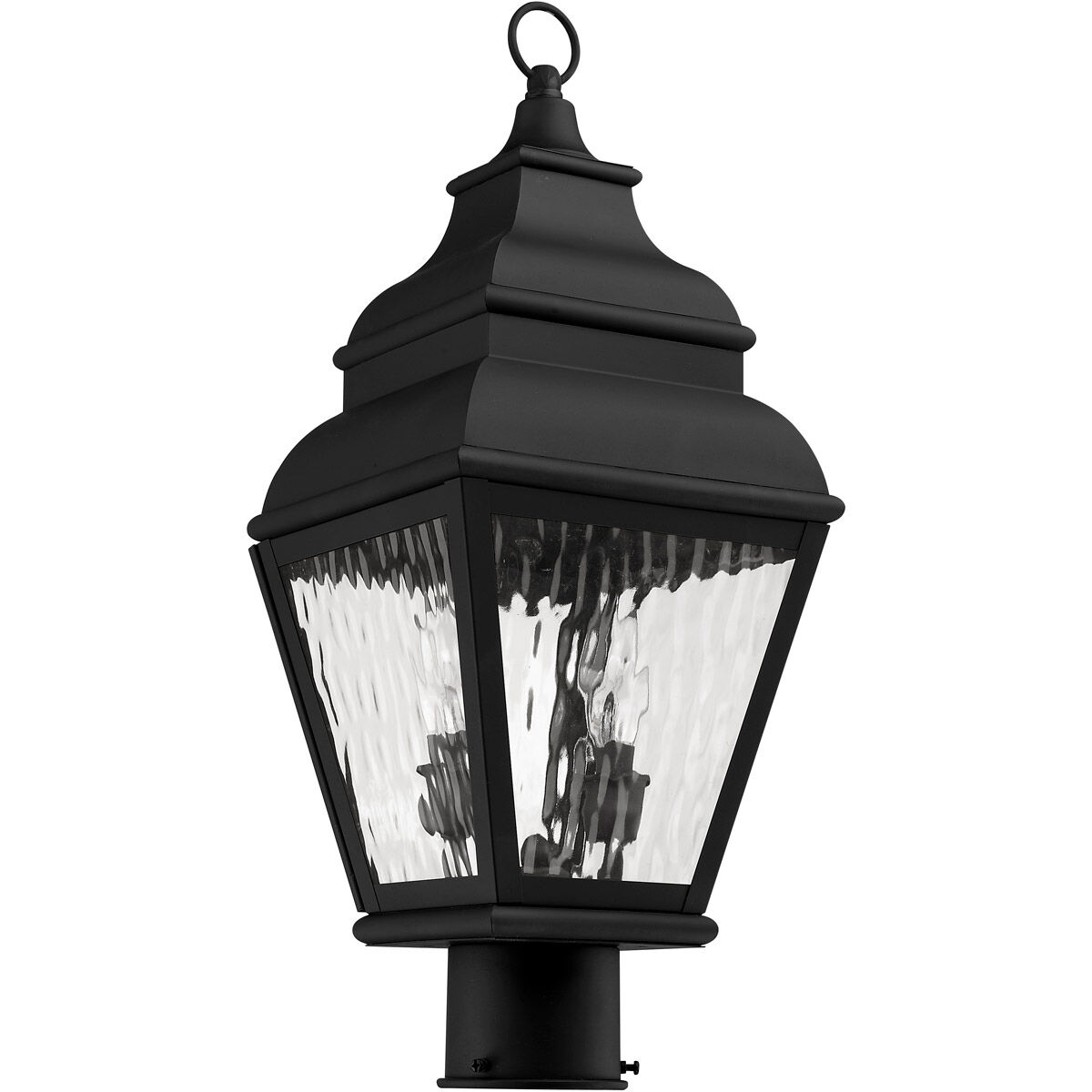 Exeter 2 Light 21 inch Black Outdoor Post Top Lantern