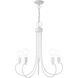 Bari 5 Light 25 inch White Chandelier Ceiling Light