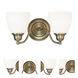 Somerville 2 Light 15.25 inch Antique Brass Bath Vanity Wall Light