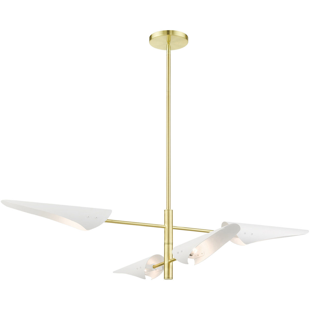 Capistrano 4 Light 38 inch Satin Brass Pendant Chandelier Ceiling Light