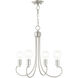 Bari 4 Light 20 inch Brushed Nickel Chandelier Ceiling Light