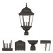 Hamilton 3 Light 27 inch Textured Black Outdoor Post Top Lantern
