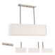 Summit 4 Light 36 inch Brushed Nickel Linear Chandelier Ceiling Light
