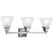 Mission 3 Light 25 inch Polished Chrome Bath Vanity Wall Light