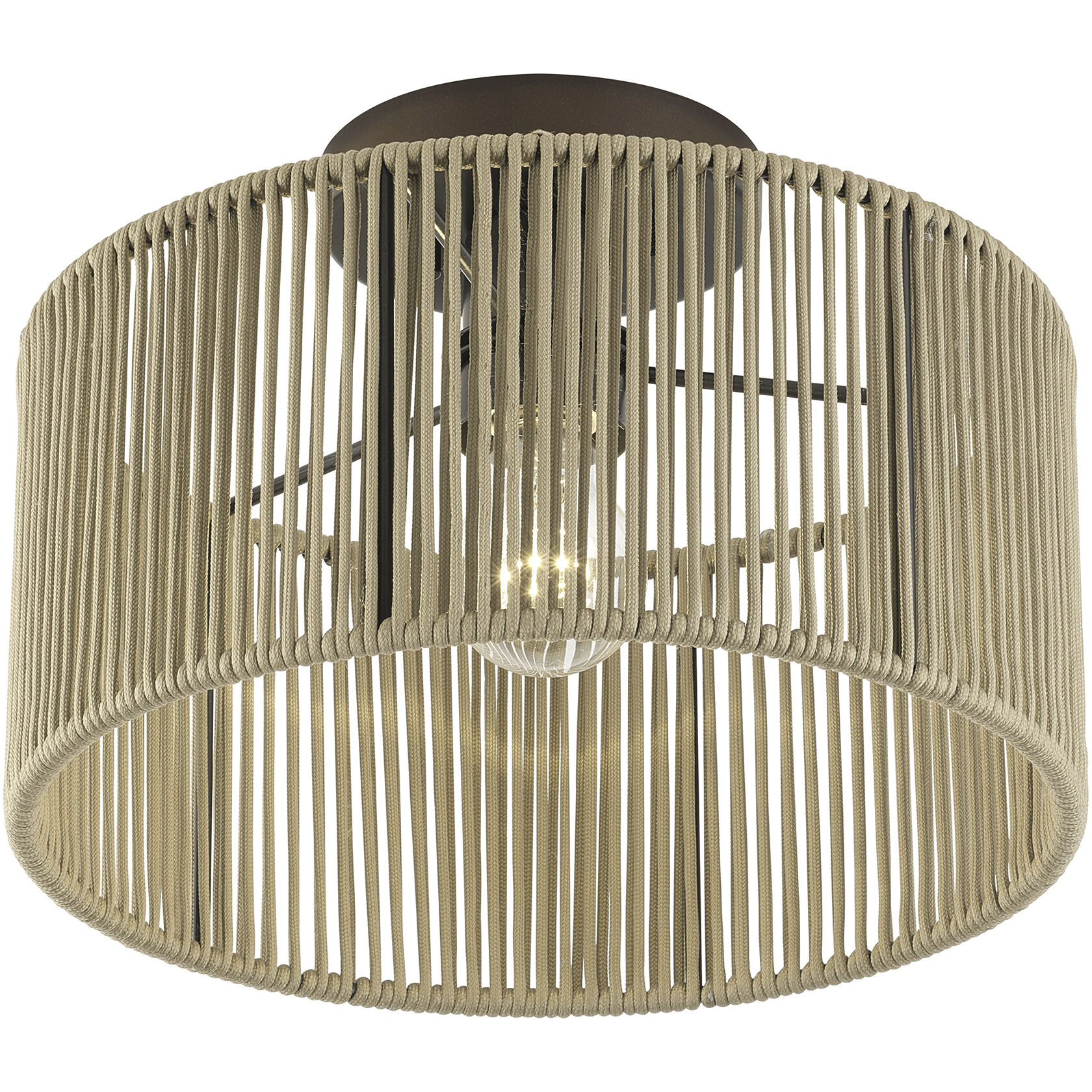 Acordia 1 Light 12 inch English Bronze Semi Flush Mount Ceiling Light, Medium