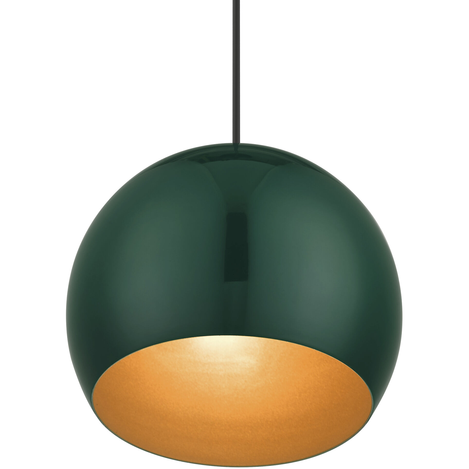 Piedmont 1 Light 10 inch Shiny Hunter Green with Polished Chrome Accents Pendant Ceiling Light