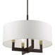 Cresthaven 4 Light 24 inch Bronze with Antique Brass Accents Pendant Chandelier Ceiling Light