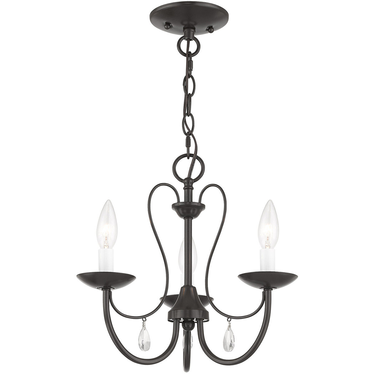 Mirabella 3 Light 14.5 inch English Bronze Chandelier Ceiling Light