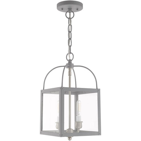 Milford 2 Light 8 inch Nordic Gray Convertible Mini Pendant/Ceiling Mount Ceiling Light