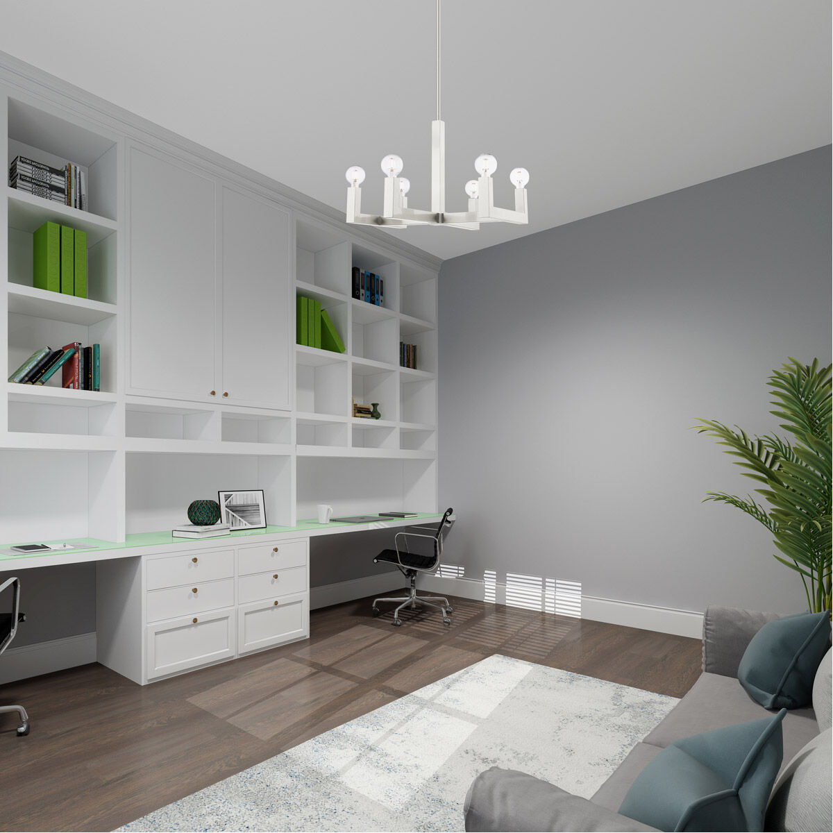 Solna 6 Light 24 inch Brushed Nickel Chandelier Ceiling Light