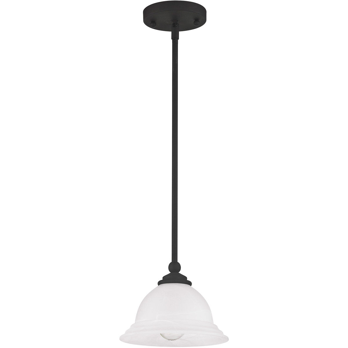 North Port 1 Light 8 inch Black Mini Pendant Ceiling Light