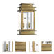 Princeton 2 Light 14 inch Antique Brass Outdoor Wall Lantern