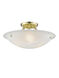 Oasis 3 Light 16 inch Polished Brass Semi-Flush Mount Ceiling Light