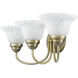 Edgemont 3 Light 23.5 inch Antique Brass Vanity Sconce Wall Light