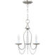 Alessia 3 Light 13 inch Brushed Nickel Mini Chandelier Ceiling Light