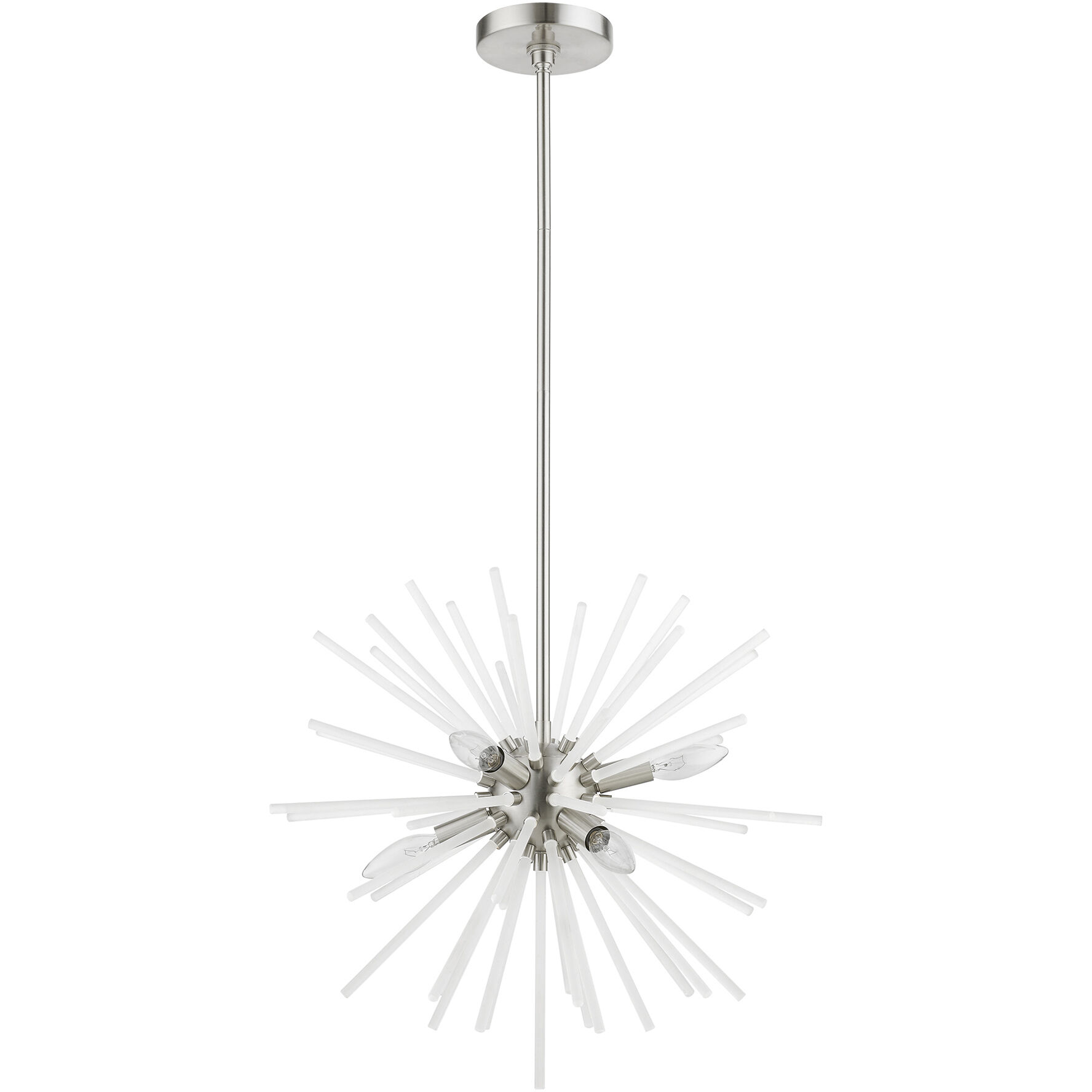 Uptown 6 Light 20 inch Brushed Nickel Pendant Chandelier Ceiling Light
