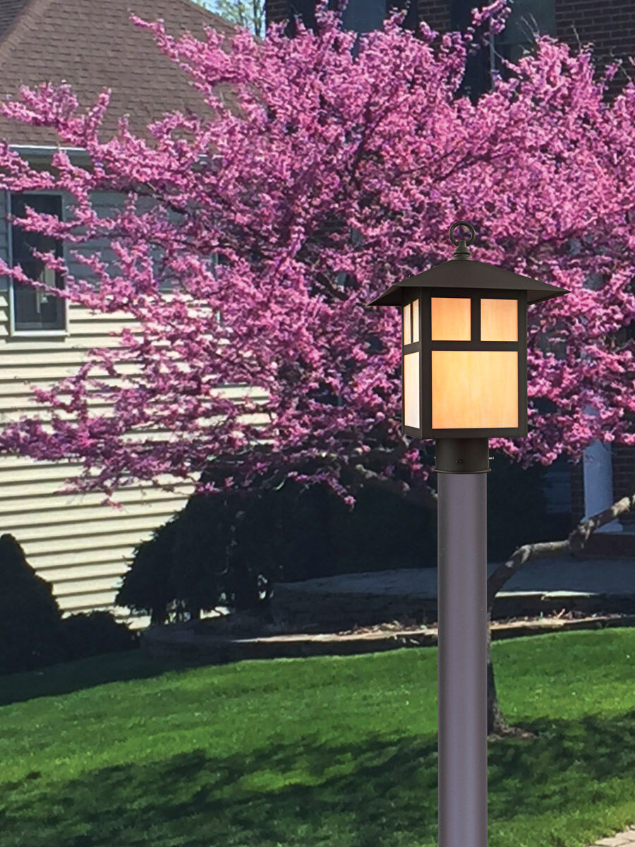 Montclair Mission 1 Light 15 inch Bronze Outdoor Post Top Lantern 