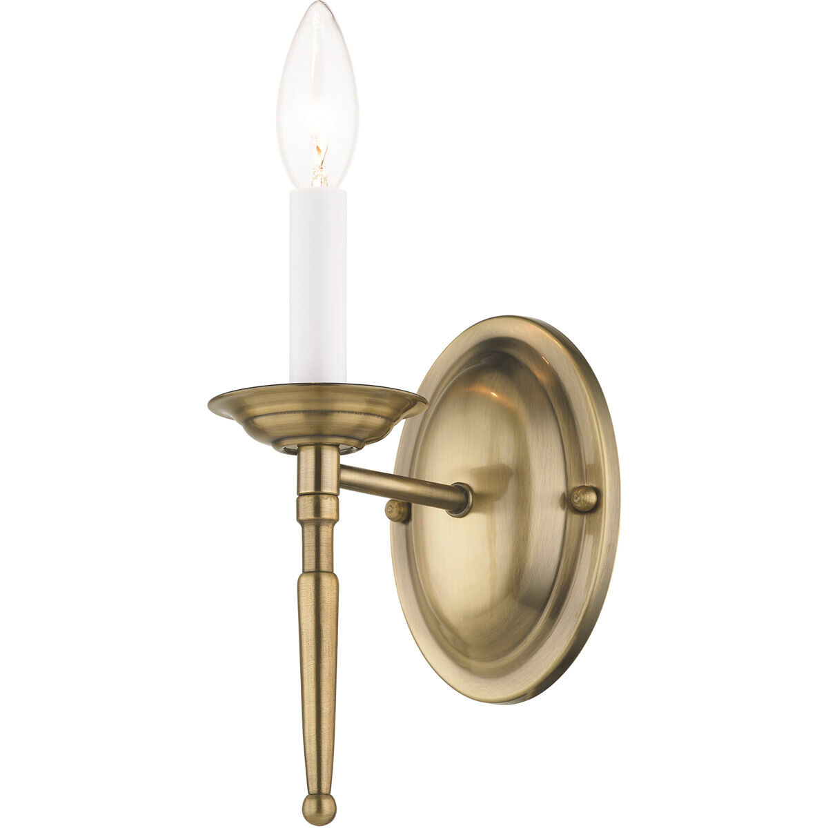 Williamsburgh 1 Light 4 inch Antique Brass Wall Sconce Wall Light