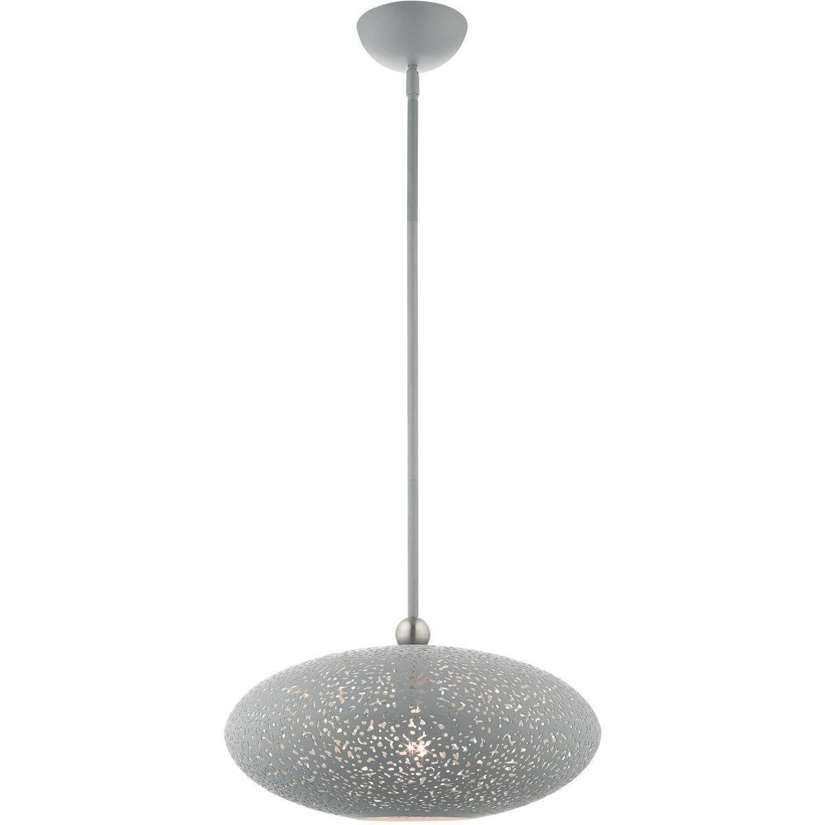 Charlton 1 Light 16 inch Nordic Gray with Brushed Nickel Accents Pendant Ceiling Light