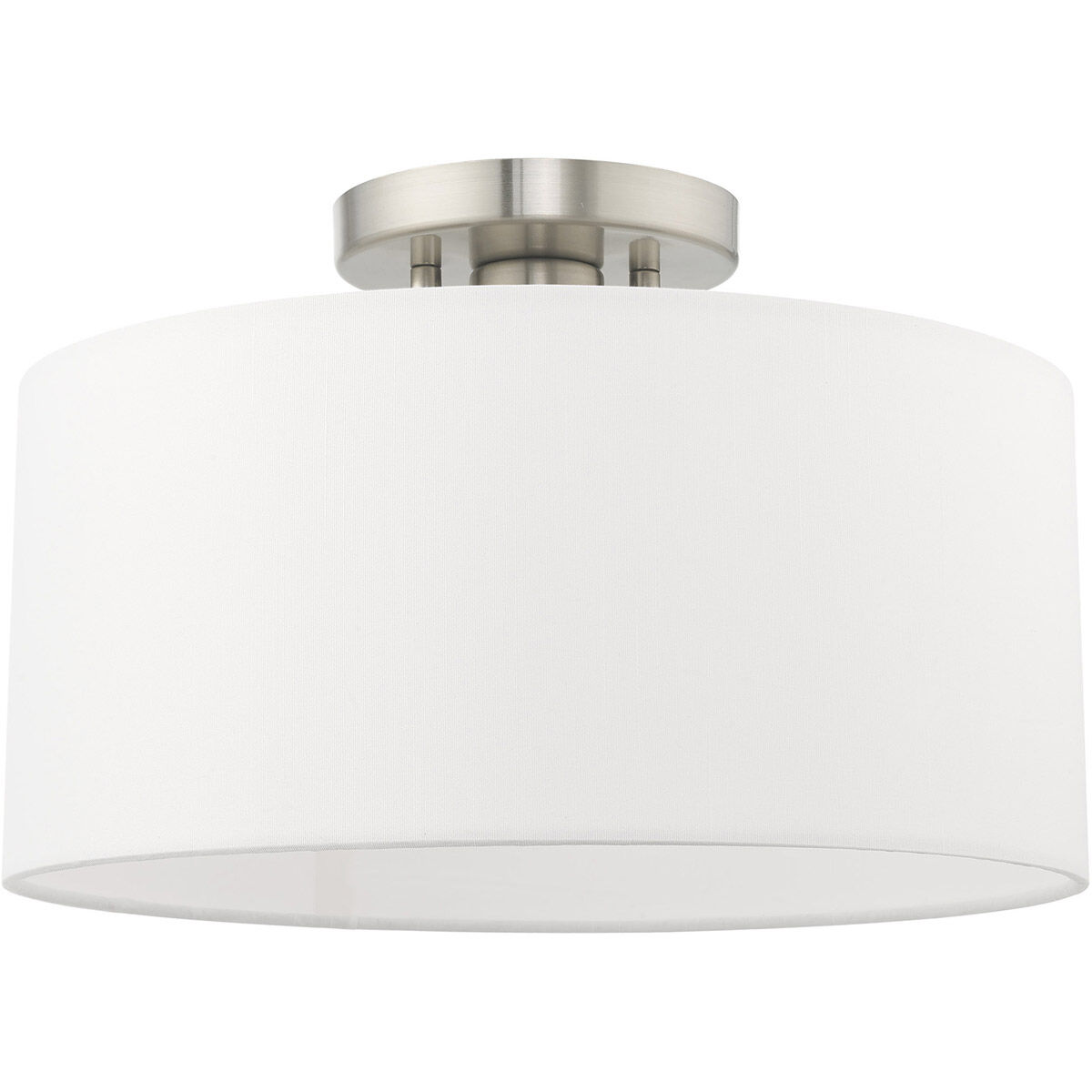 Clark 1 Light 13 inch Brushed Nickel Semi-Flush Mount Ceiling Light