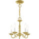 Williamsburgh 5 Light 13 inch Polished Brass Convertible Mini Chandelier/Ceiling Mount Ceiling Light
