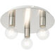 Hillview 3 Light 14 inch Brushed Nickel Flush Mount Ceiling Light