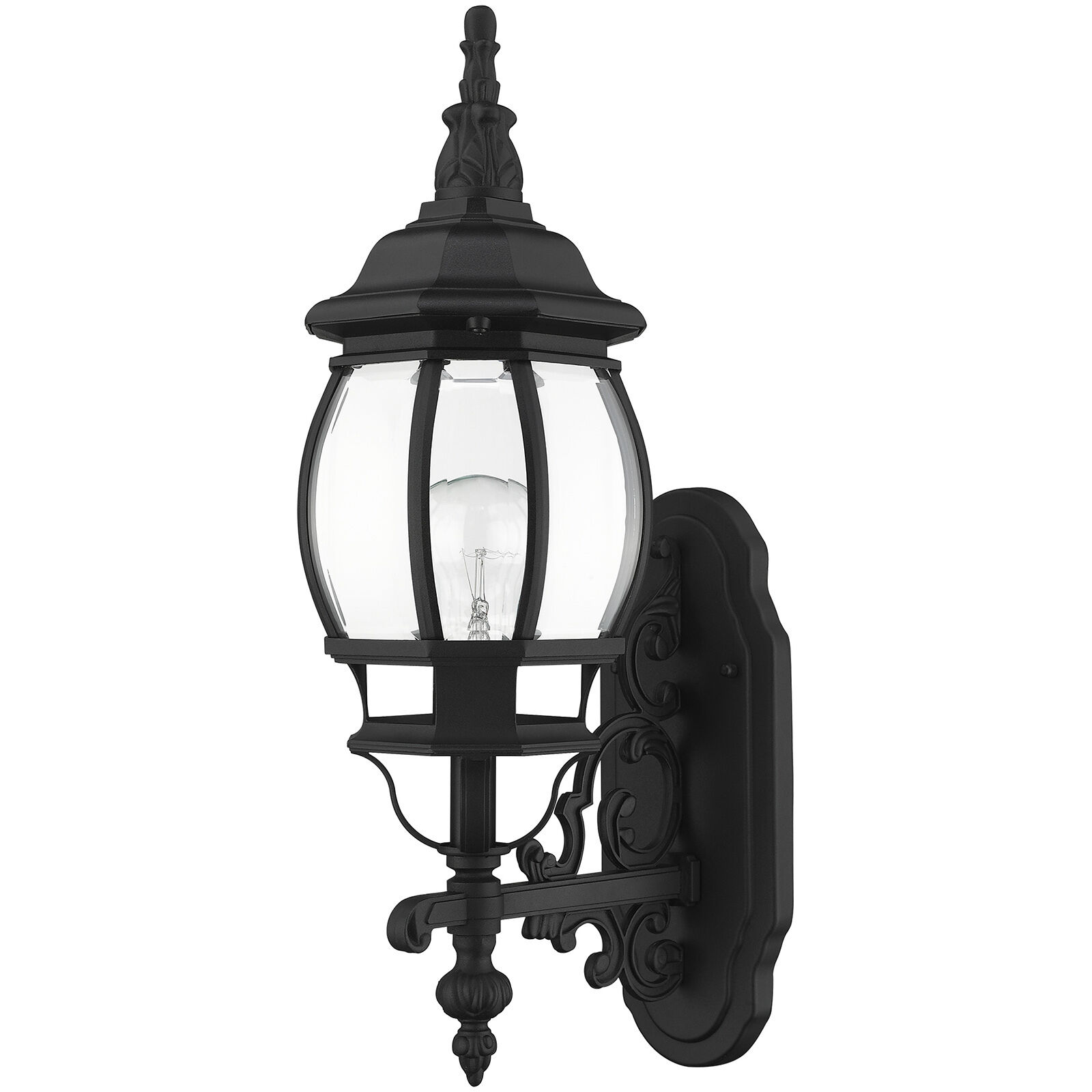 Frontenac 1 Light 20 inch Textured Black Outdoor Wall Lantern