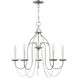 Alessia 5 Light 24 inch Brushed Nickel Chandelier Ceiling Light