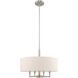 Meridian 4 Light 18 inch Brushed Nickel Pendant Chandelier Ceiling Light 