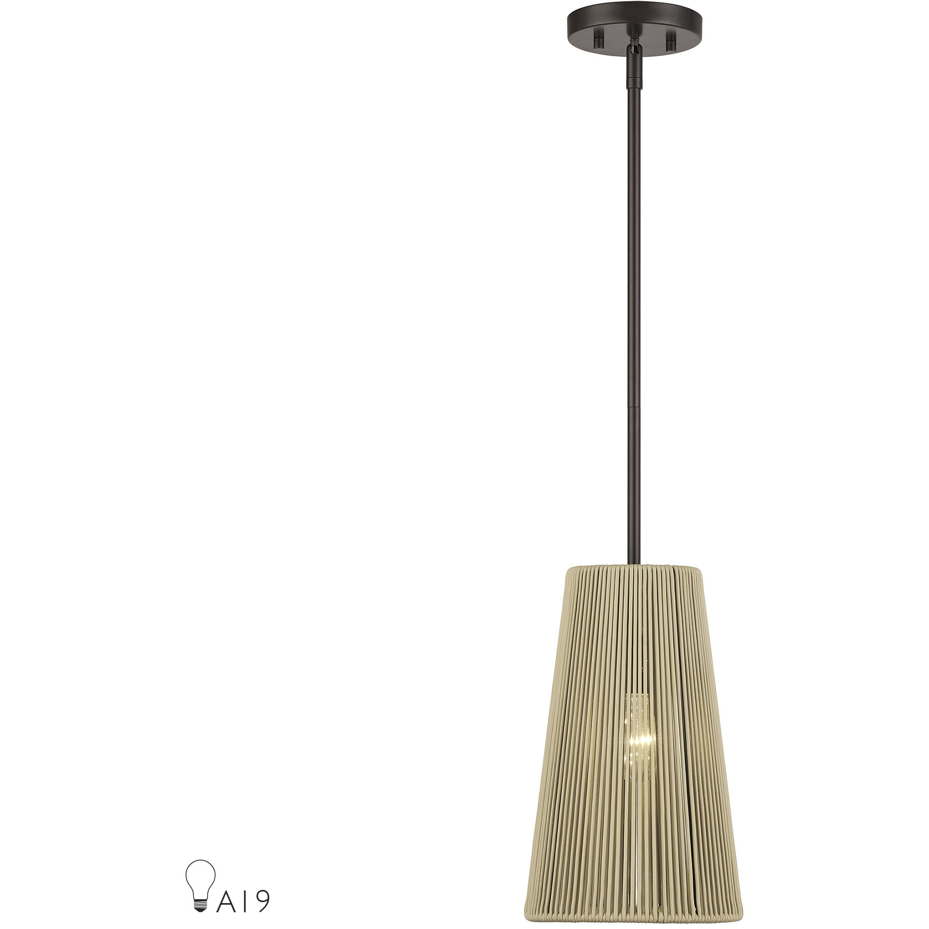 Florell 1 Light 8 inch English Bronze Pendant Ceiling Light