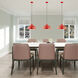 Allison 1 Light 13.75 inch Shiny Red Mini Pendant Ceiling Light