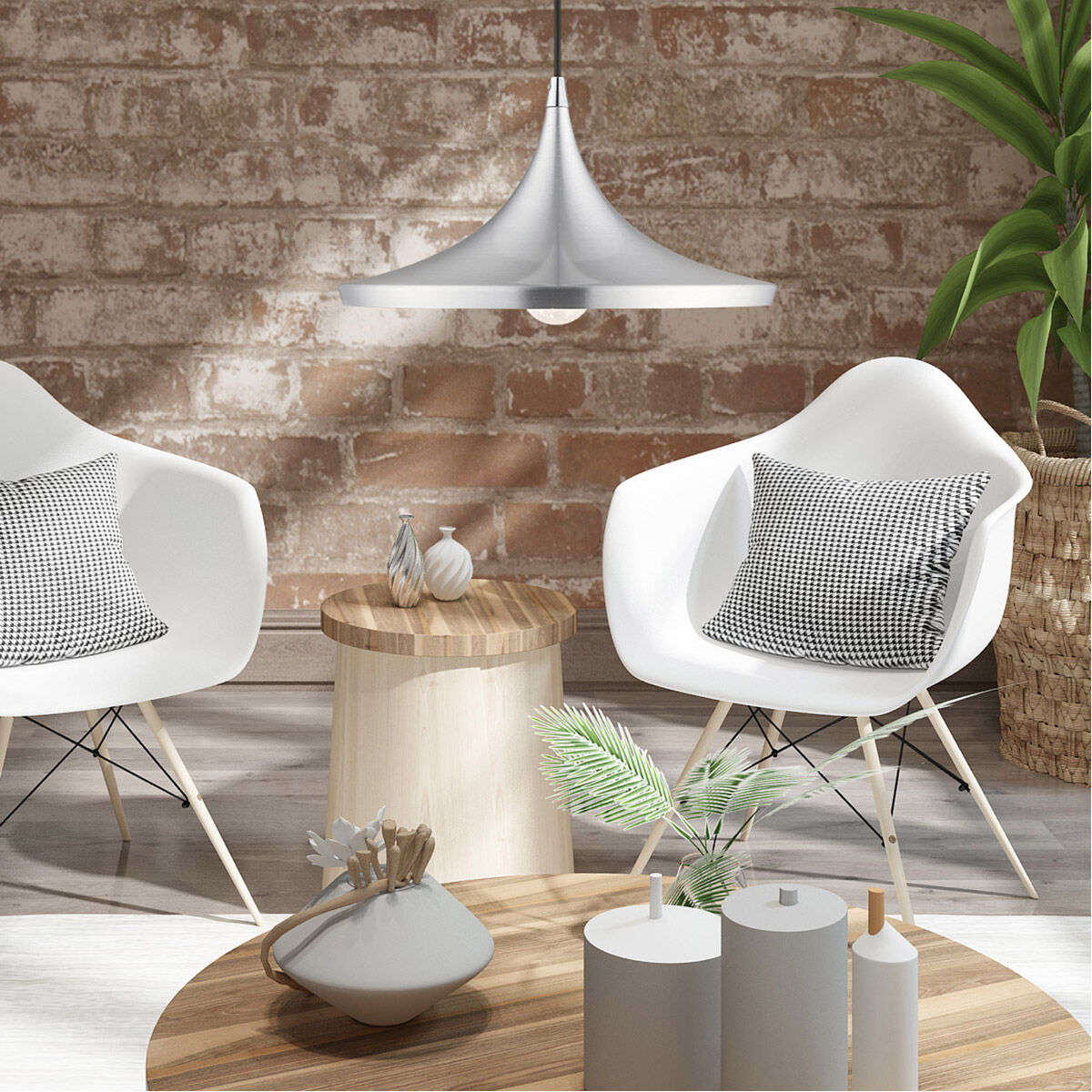 Allison 1 Light 14 inch Brushed Aluminum Mini Pendant Ceiling Light