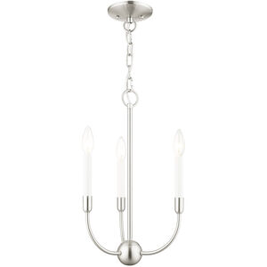 Clairmont 3 Light 12 inch Brushed Nickel Chandelier Ceiling Light