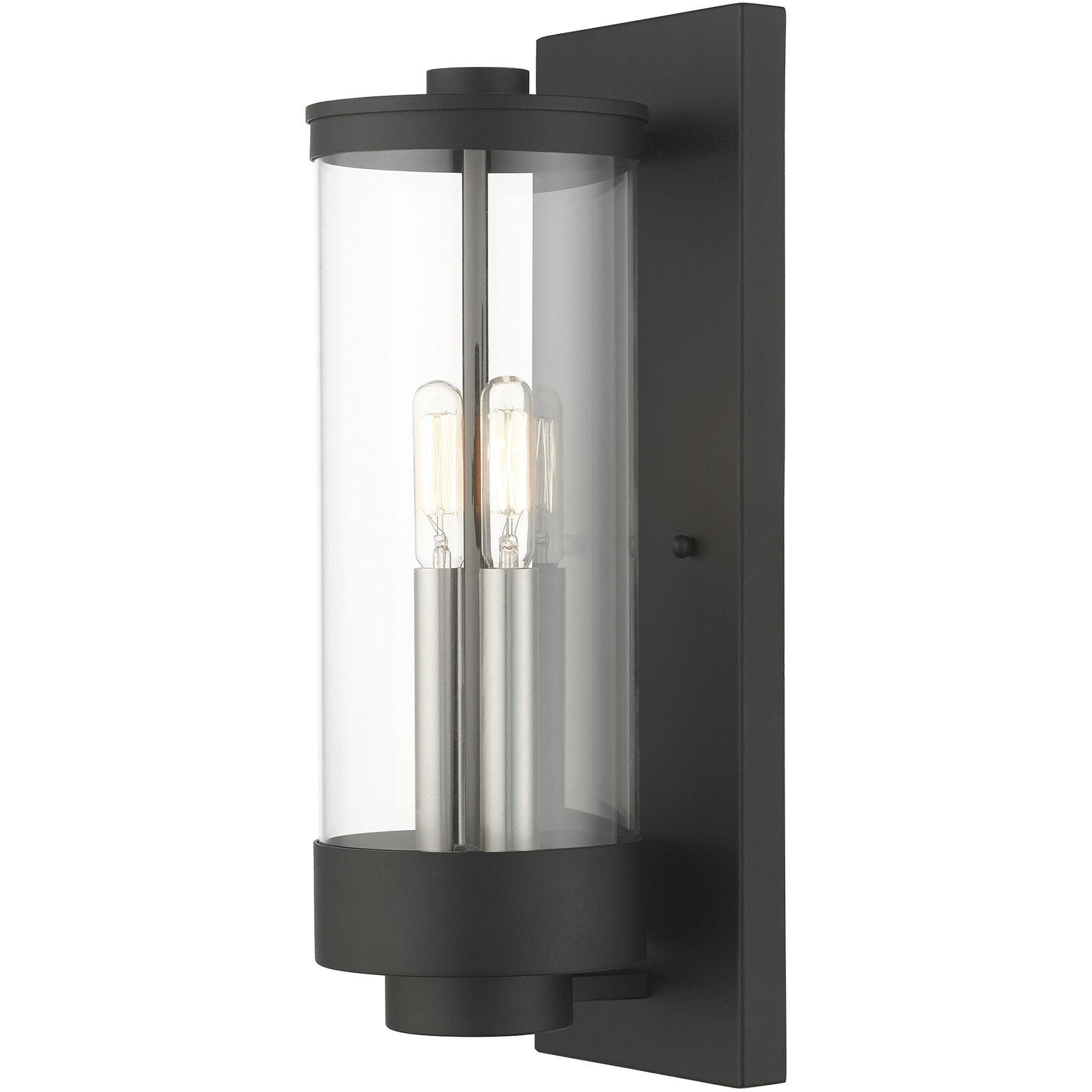 Hillcrest 2 Light 16 inch Textured Black Outdoor Wall Lantern