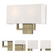 Pierson 2 Light 16 inch Antique Brass ADA ADA Sconce Wall Light