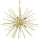 Tribeca 9 Light 34 inch Soft Gold with Polished Brass Accents Foyer Pendant Chandelier Ceiling Light