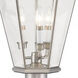 Georgetown 3 Light 23.25 inch Brushed Nickel Outdoor Post Top Lantern