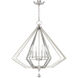 Diamond 6 Light 25 inch Polished Nickel Chandelier Ceiling Light