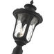 Oxford 3 Light 22 inch Textured Black Outdoor Post Top Lantern
