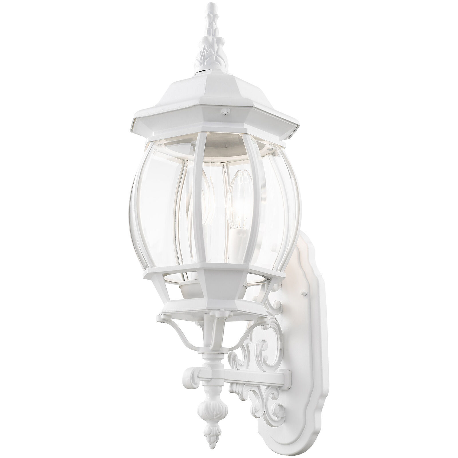 Frontenac 3 Light 22 inch Textured White Outdoor  Wall Lantern