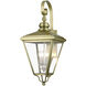 Adams 4 Light 14.25 inch Antique Brass with Brushed Nickel Finish Cluster Outdoor Extra Large Wall Lantern Wall Light