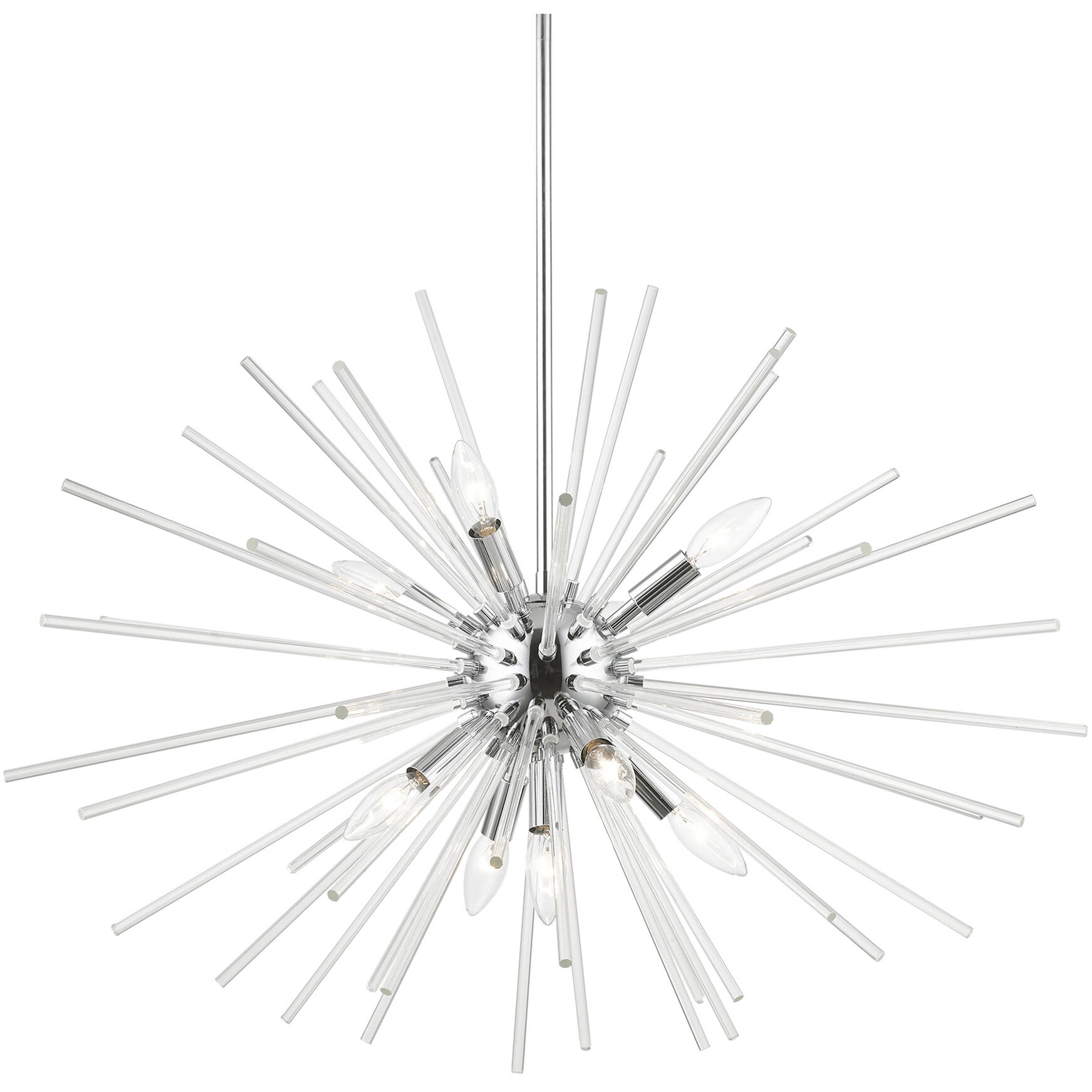 Utopia 9 Light 32 inch Polished Chrome Pendant Chandelier Ceiling Light, Large