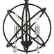 Aria 3 Light 13 inch Black Convertible Chandelier / Semi Flush Ceiling Light