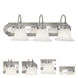 Belmont 3 Light 24 inch Brushed Nickel Finish with Polished Chrome Finish Insert Vanity Sconce Wall Light