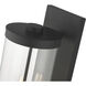 Hillcrest 3 Light 20.5 inch Textured Black Outdoor Wall Lantern