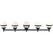 Oldwick 5 Light 43 inch Black Vanity Sconce Wall Light